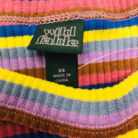 Lot of 2 Wild Fable Women's Size XS Long Sleeve Tee Shirts Peach Multicolor - Picture 5 of 16